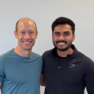 Ben with their Catalyst physical therapist